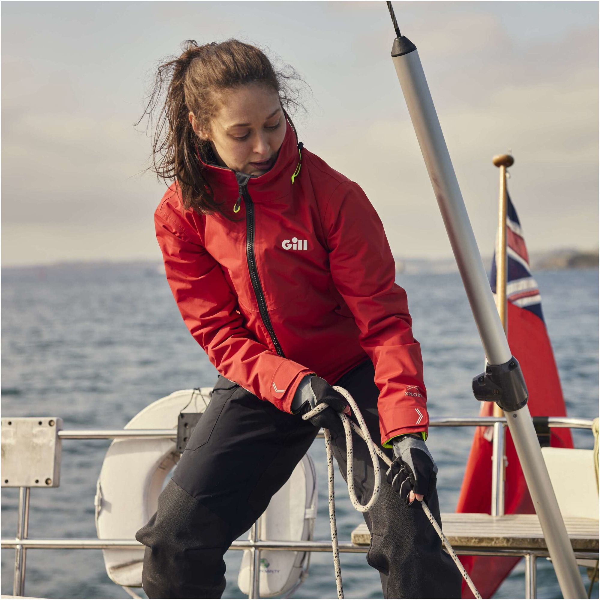 2026 Gill Womens OS3 Coastal Sailing Jacket OS33JW - Red